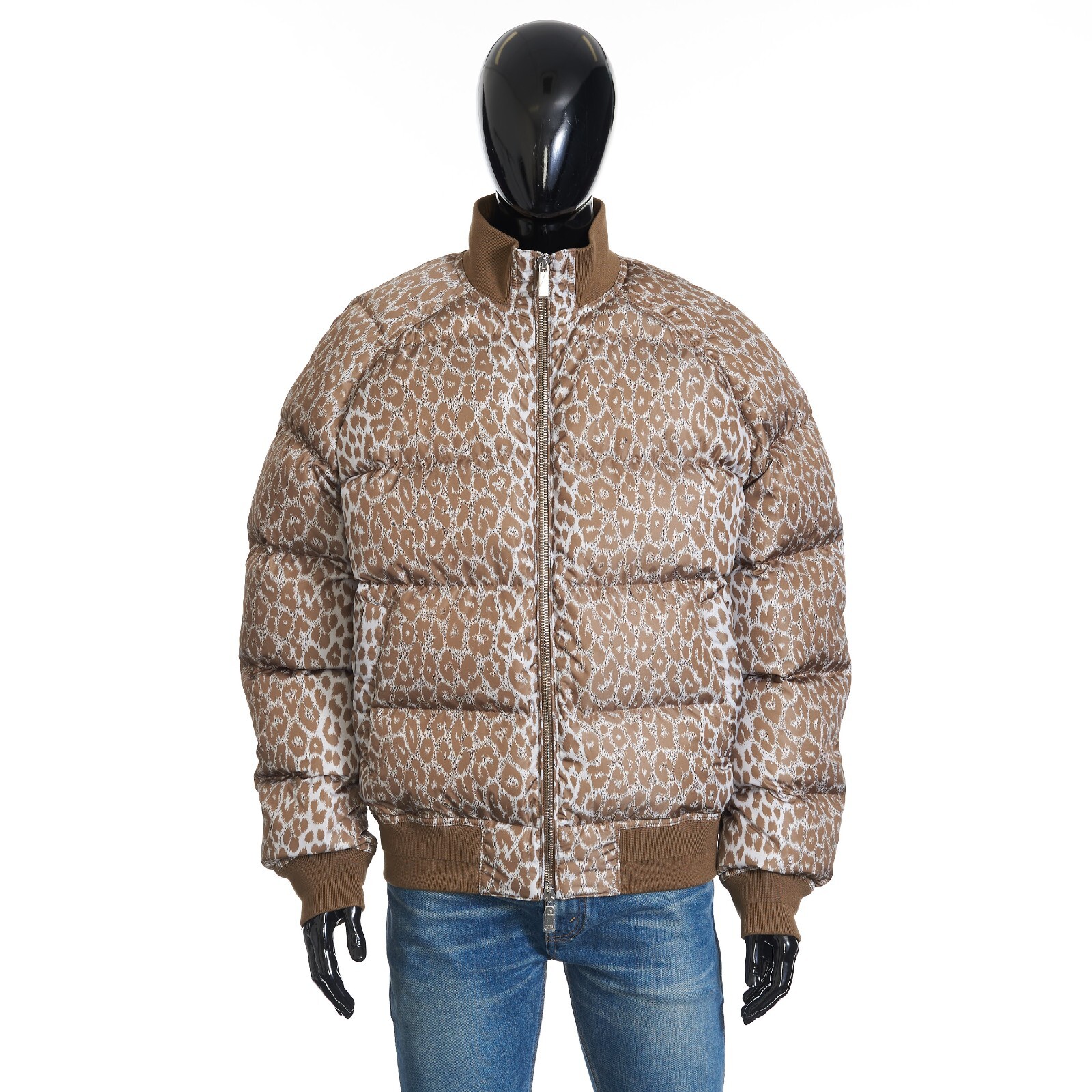 Pre-owned Dior 2700$ Leopard Pattern Print Down Jacket - Quilted, Padded In Brown