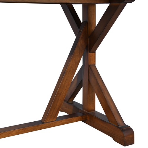 74.8" Farmhouse Wood Dining Table for 6-8 Person Family Dining Room Living Room