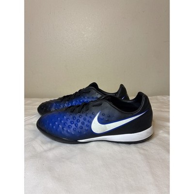 Nike MagistaX Ola II TF Turf Soccer Shoes Youth 5.5Y Black Blue 844421-415