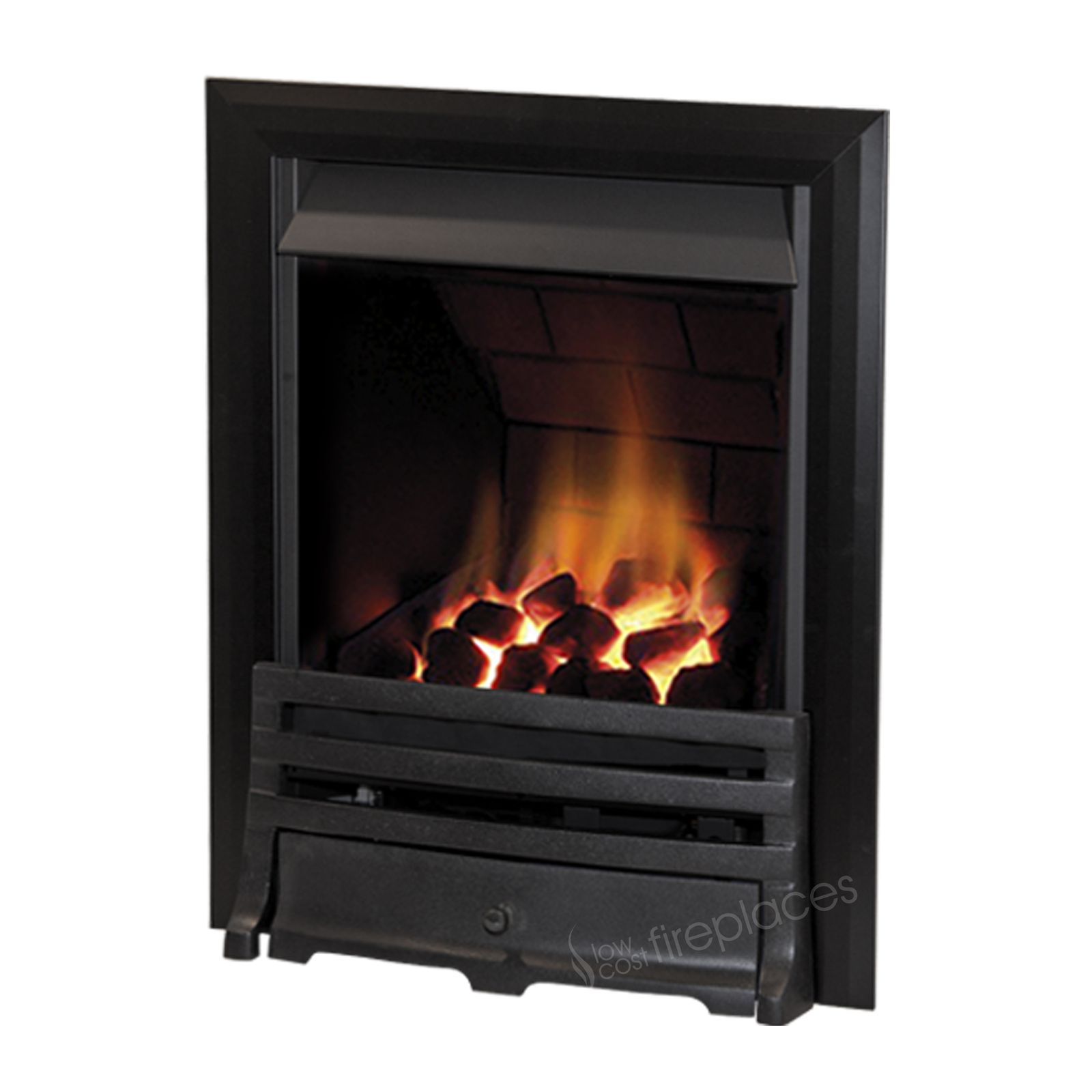Black Chimney Coal Fireplace Inset Insert Contemporary Slimline