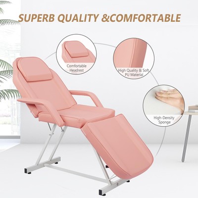 Adjustable Massage Table Tattoo Lash Pedicure Facial Massage Bed Salon w Stool