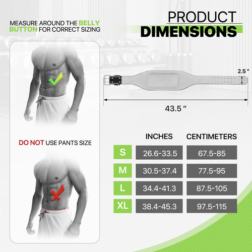 Weight Lifting Belt Fitness Leather Bodybuilding Strength Training Back Support