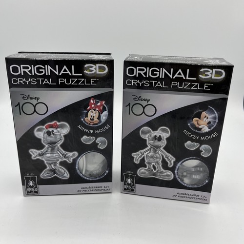 ジグソーパズル Disney 100 Crystal Puzzle Mickey&Minnie Original 3D Crystal Puzzle Disney 100 Anniversary - Mickey