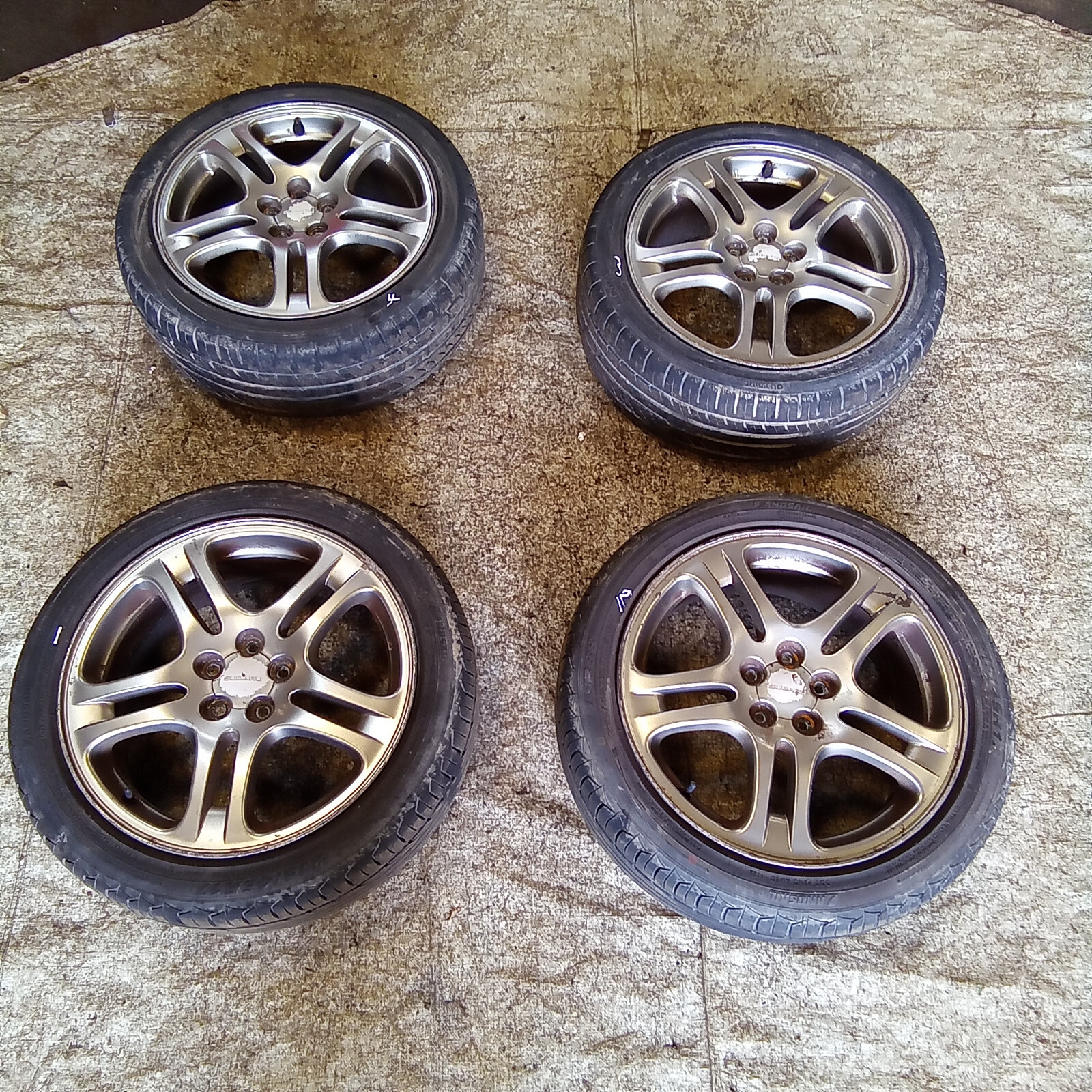 ア*プ様 SUBARU IMPREZZA PCD100 4H 16×7JJ ＋5 Amazon.com: Auto Rim Shop - New Reconditioned 16