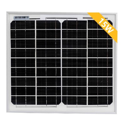 15 Watt 18 Volt Small , 15W 12V Mono High Efficiency Solar Module for Battery...