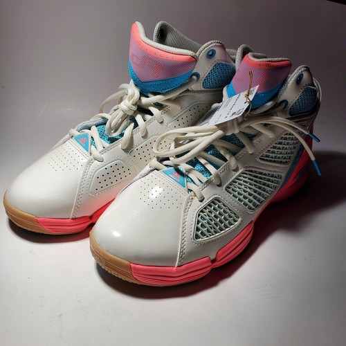 Size 9- adidas Adizero Rose 1.5 Restomod Off White Acid Red