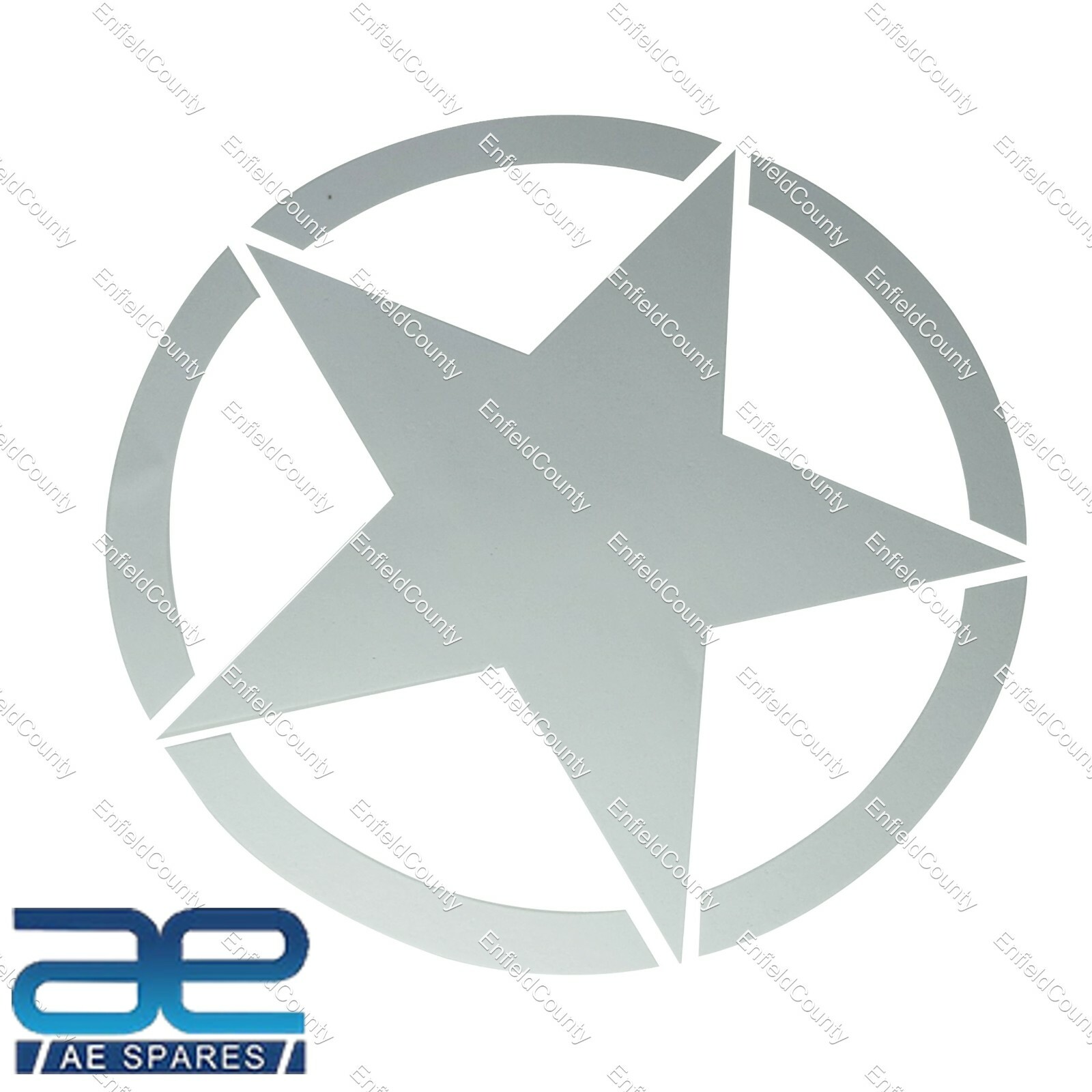 Tool Box Fuel Tank White Star Sticker Decal For Norton Royal Enfield Bullet 