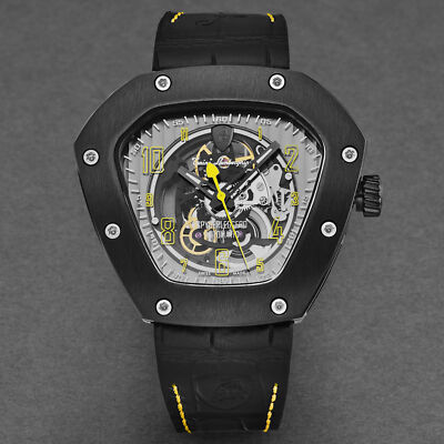 Pre-owned Tonino Lamborghini Men's 'spyderleggero' Skeleton Dial Automatic Watch Tlf-t06-3