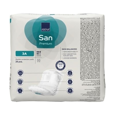 Abena San Premium Unisex Incontinent Pad 4.3 X 12.9 Inch 1000021305 28 Ct