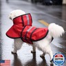 IOICYBF Dog Raincoat Hooded, Reflective Dog Slicker Poncho Adjustable Waterproof Lightweight Rain Jacket for Dogs,Red,XXL