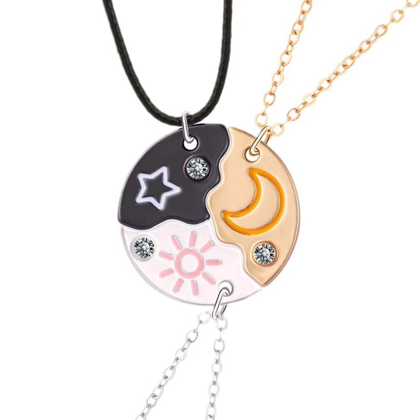 ヨ*ー様 jieda 2WAY STAR MOON HEART CHAIN ヨ*ー様 jieda 2WAY STAR MOON HEART CHAIN
