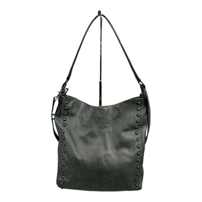 Loeffler Randall Black Leather Studded Hobo Bag