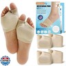 TASZOOS Metatarsal Pads for Women and Men - Thicker Ball of Foot Cushion with Gel for Pain Relief, Metatarsalgia, Morton's Neuroma - Foot Pads for Walking, Standing, Running - 2 Pairs (Medium, Beige)