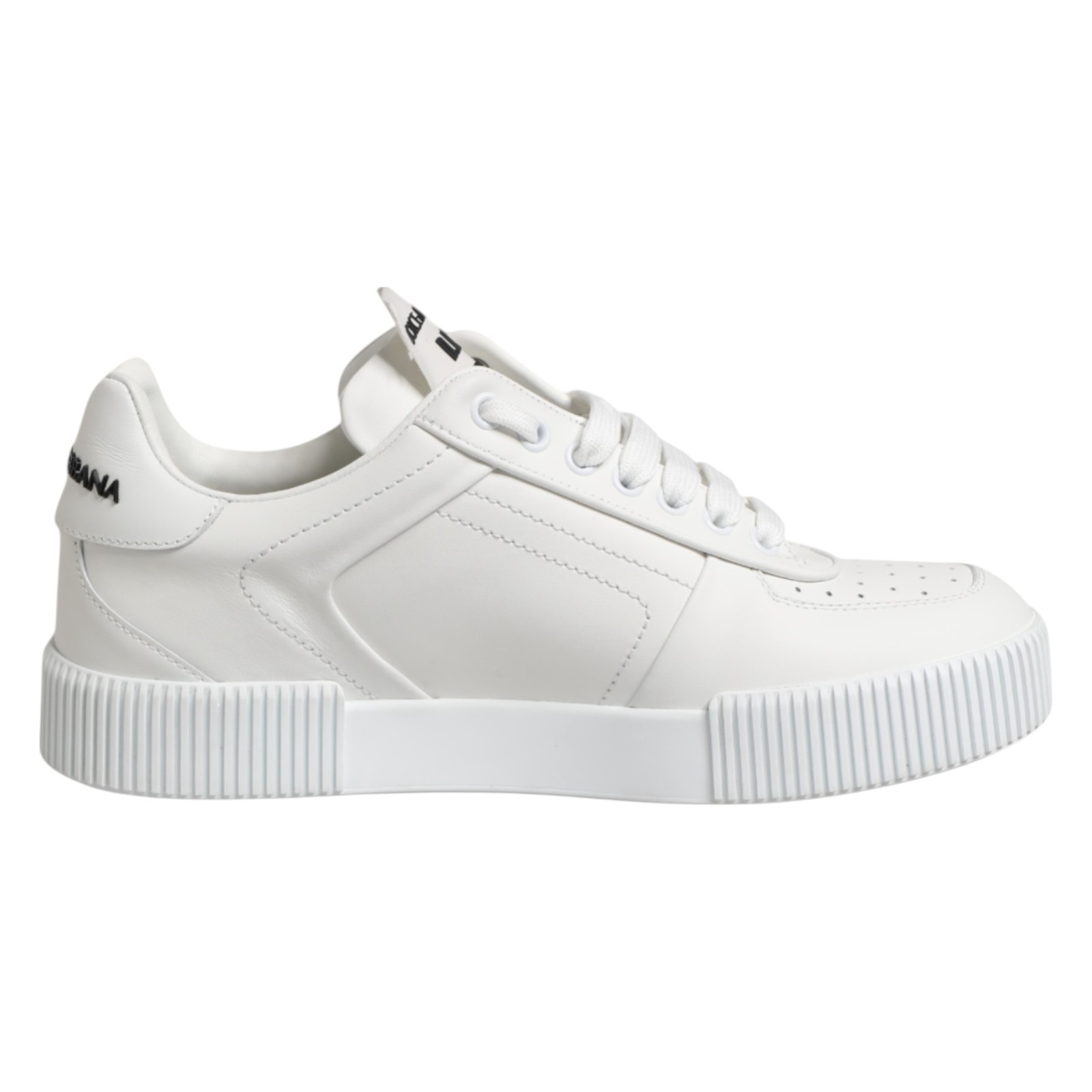 DOLCE & GABBANA Shoes White Miami Leather Low Top Sneakers