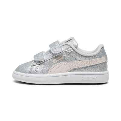 Блестящие гламурные кроссовки PUMA для маленьких девочек Smash 3.0