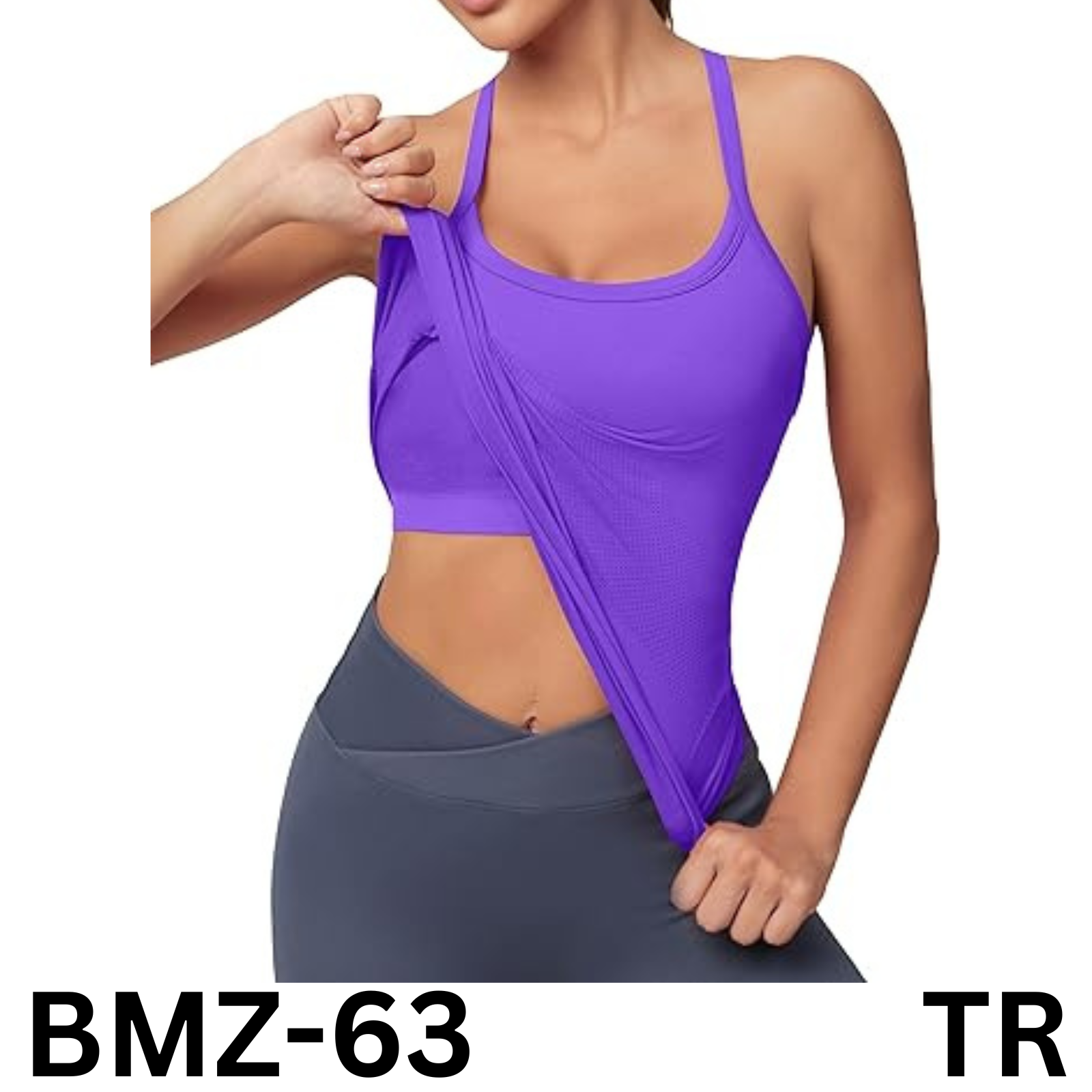 MathCat Workout Tank Tops for Women with Built in Bra, Sleeveless Gym T-Shirt, M