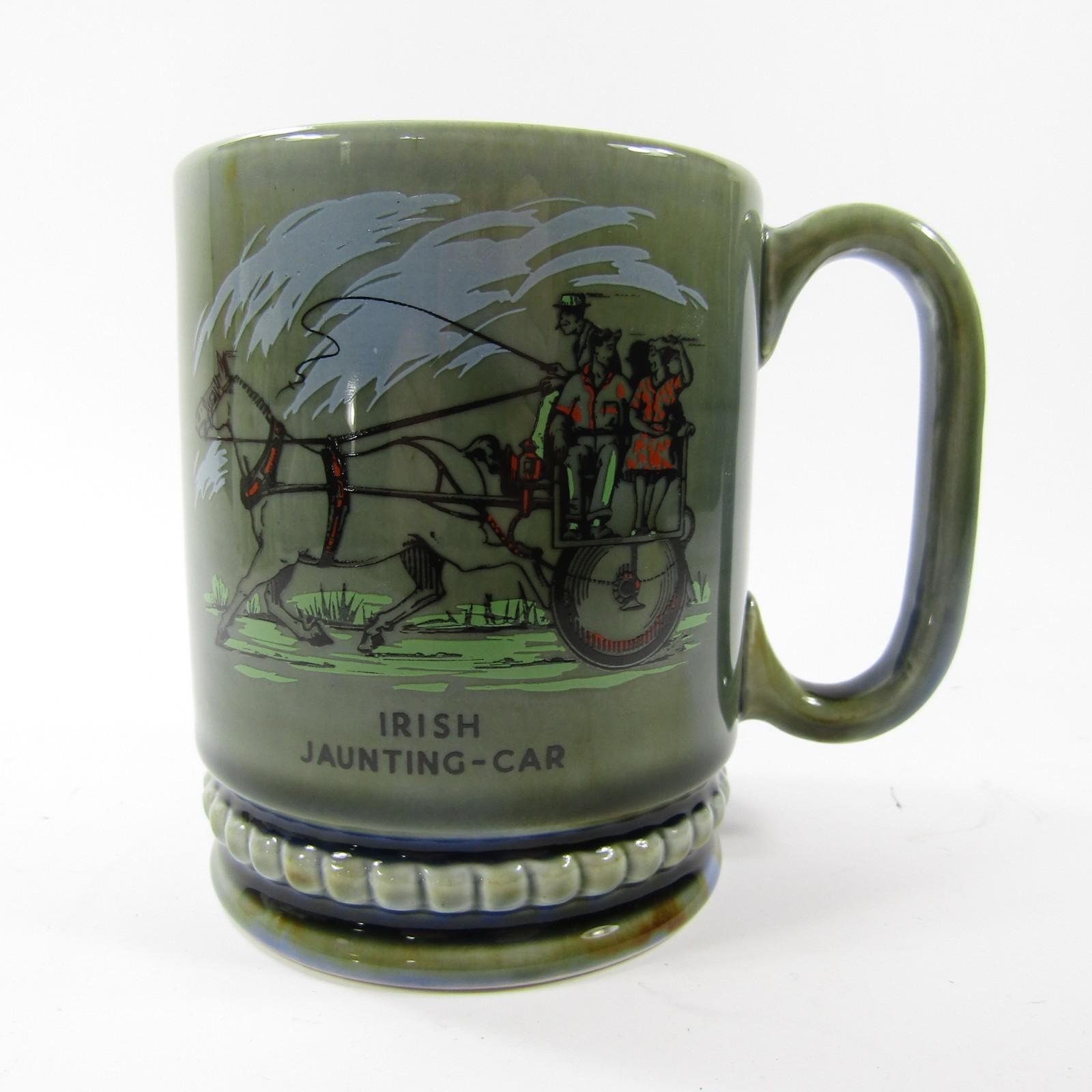 Wade Irish Porcelain IRISH JAUNTING CAR Design 12 oz Handled Mug IRELAND