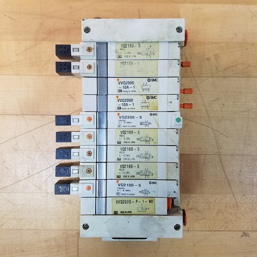 SMC Assembly (6) VQ2100-5, (1) VQ2200-5,  (2) VVQ2000-10A-1, (1) VVQ2000-P-1-N9