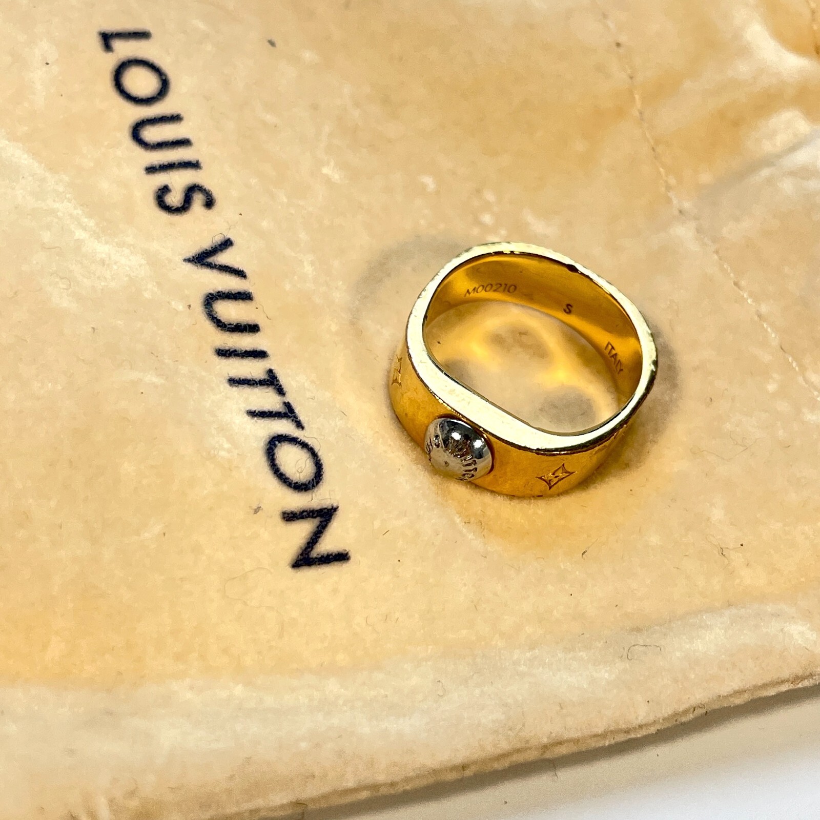 Louis Vuitton M00210 Nanogram Ring Gold US6 Authentic | eBay