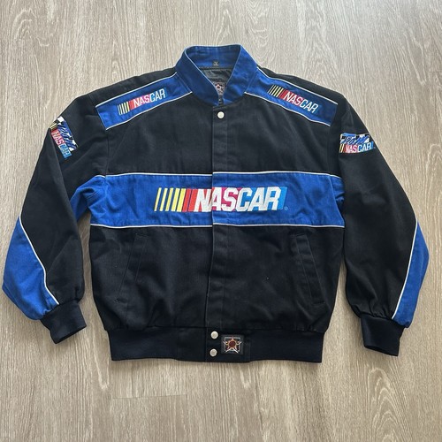 VTG Jeff Hamilton JH Designs Team NASCAR Racing Jacket Blue