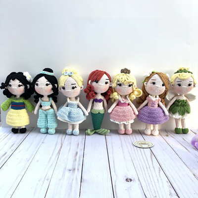 Crochet doll , pocahontas , Princess doll , amigurumi,