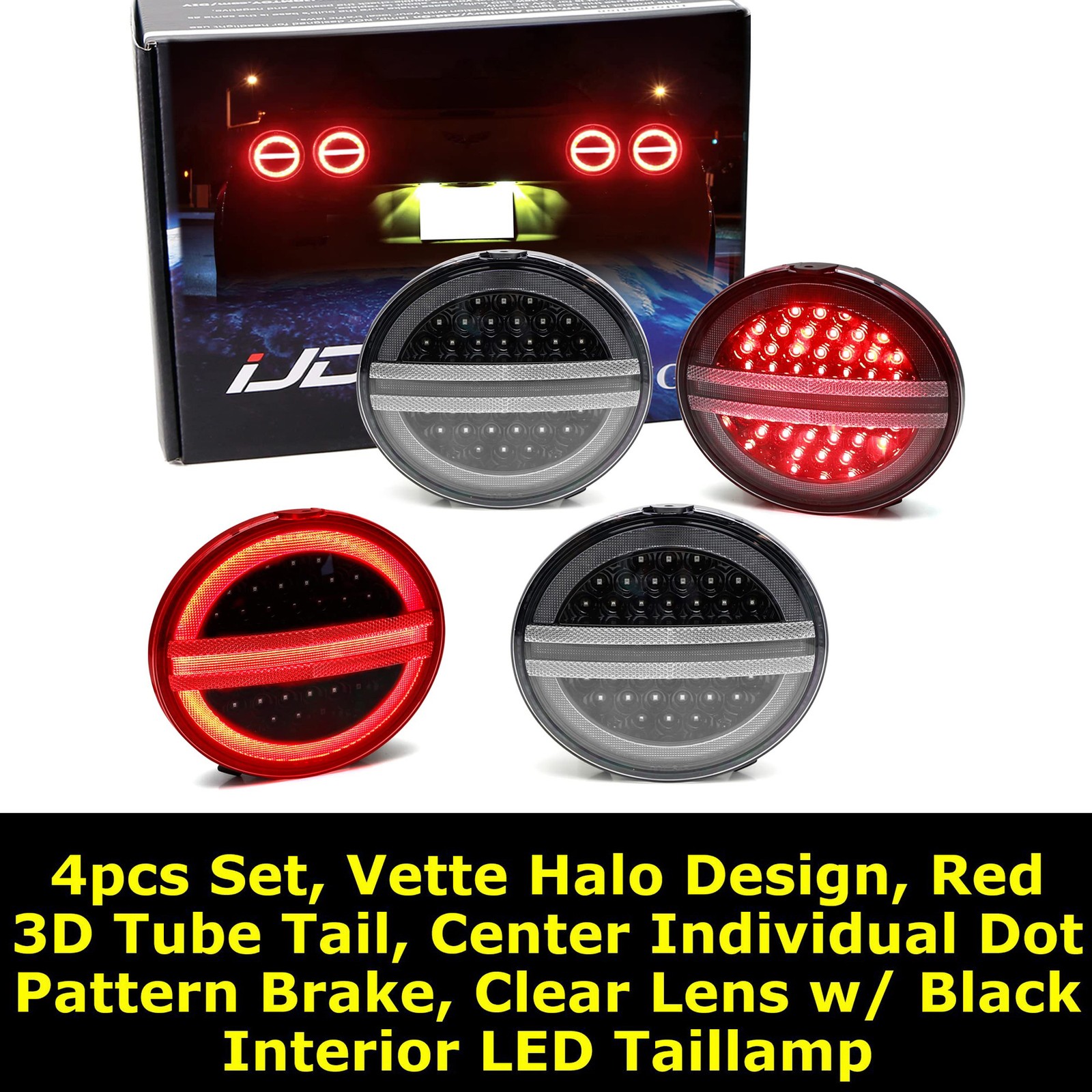 LED Tail Light Assemblies For Chevrolet 2005-2013 Corvette C6 by iJDMTOY