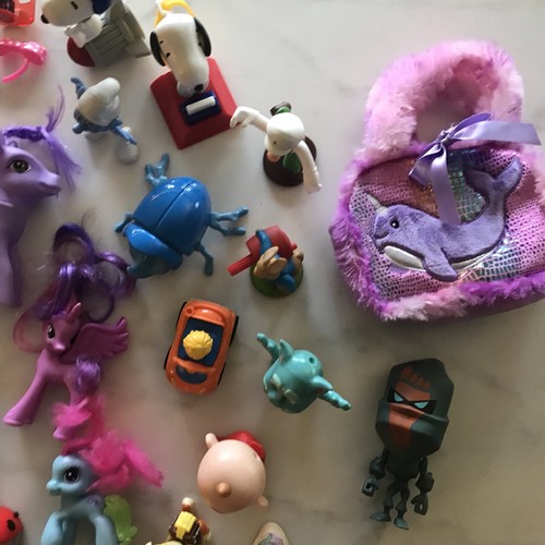Toy Junk Drawer Lot My Little Pony Snoopy Barbie Case Ninja Turtle Smurf Troll