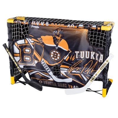 Franklin Sports Mini Hockey Goal Set with Target - NHL - Tuukka Rask