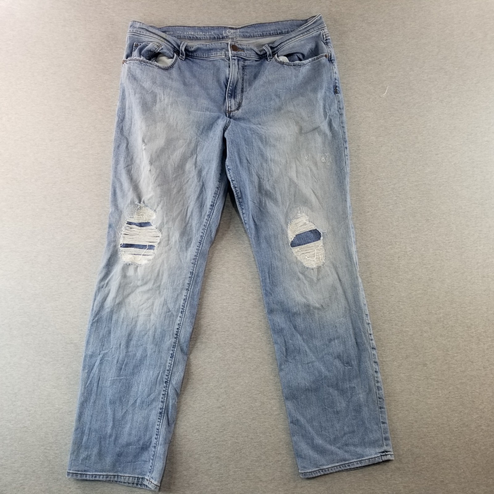 Loft Jeans Women's Sz 31/12 VTG Relaxed Straight LightWash 98%Cotton