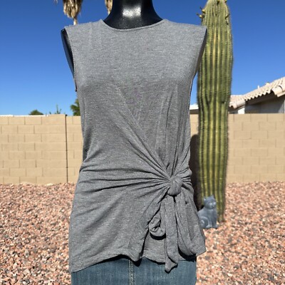 Anthropologie Vanessa Virginia Gray Twist Knot Tank Top XS Woman s