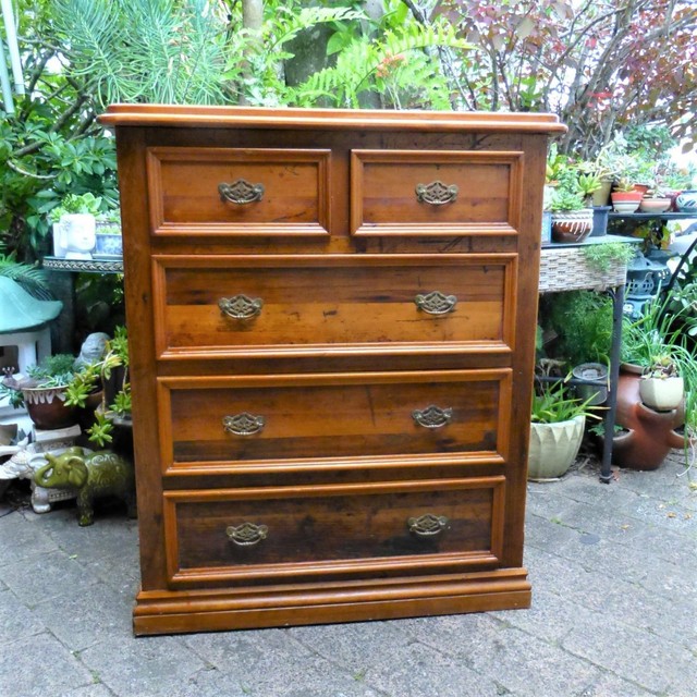 SOLID TIMBER TALLBOY CHEST OF DRAWERS | Dressers & Drawers | Gumtree