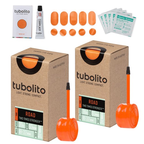 Tubolito Tubo Road tube 700C 60ｍｍパッチ２セット Tubolito Tubo ROAD 2 x Tubes + Patch Kit Bundle 700 x 18