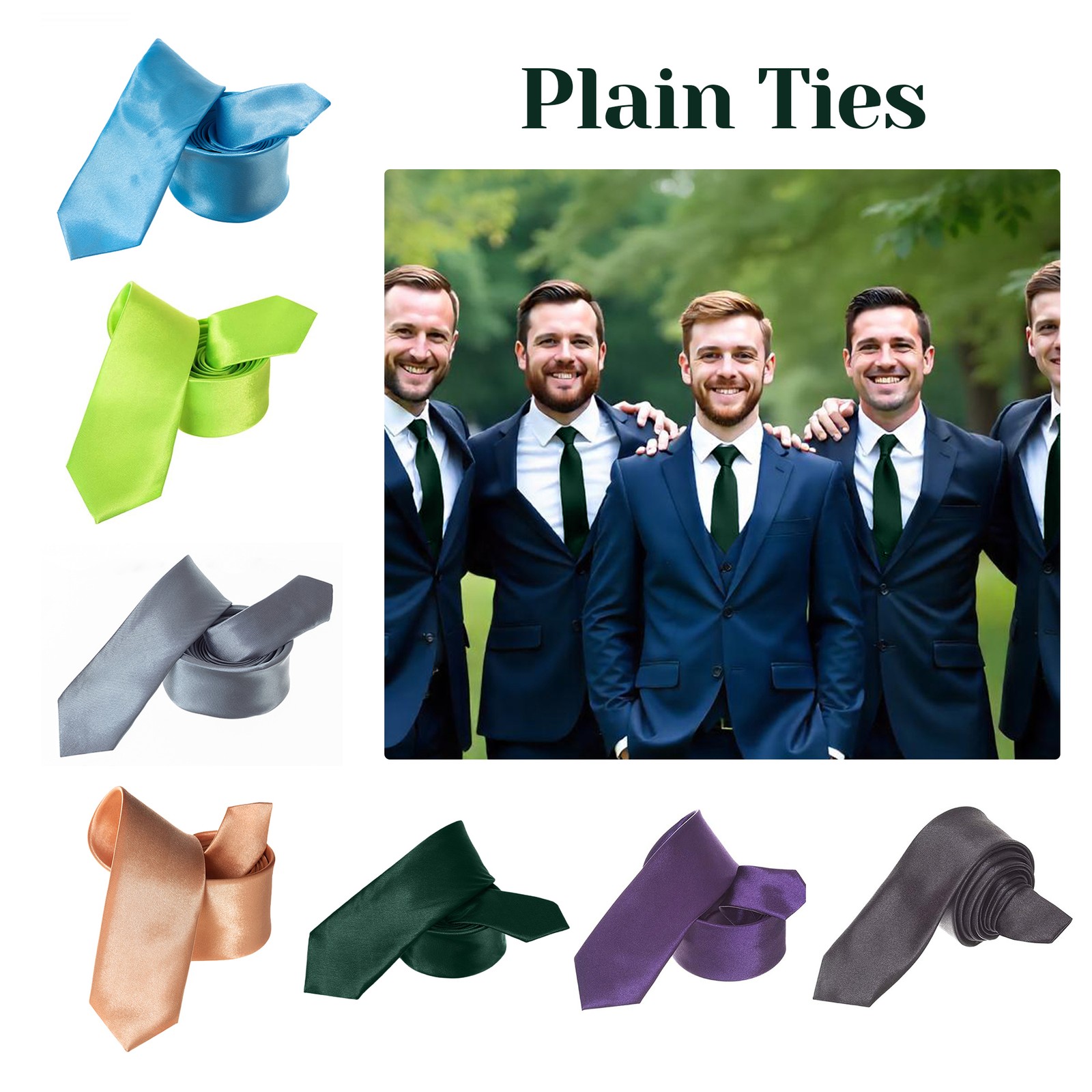 Herren Einfarbig Schmale Klassische Krawatte Satin 6cm 8cm Für Hochzeit Festlich