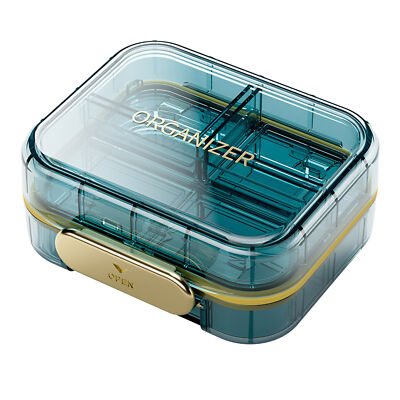Compact Pill Storage Versatile Container Eco-friendly Portable Box with Secure