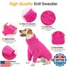 Queenmore XXL Dog Sweater, Dog Sweaters for Large Dogs Girl or Boy, Dog Christmas Sweaters XXL, Winter Big Dog Sweatshirt Knitwear, Pet Chunky Warm Coat for Small Medium Size Dogs, Fuchsia XXL