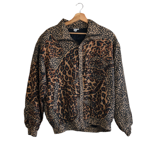 Cheetah top print windbreaker