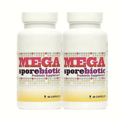 2-Pack Mega SporeBiotic Natural Probiotic Supplement MegaSporebiotic - 120 Caps