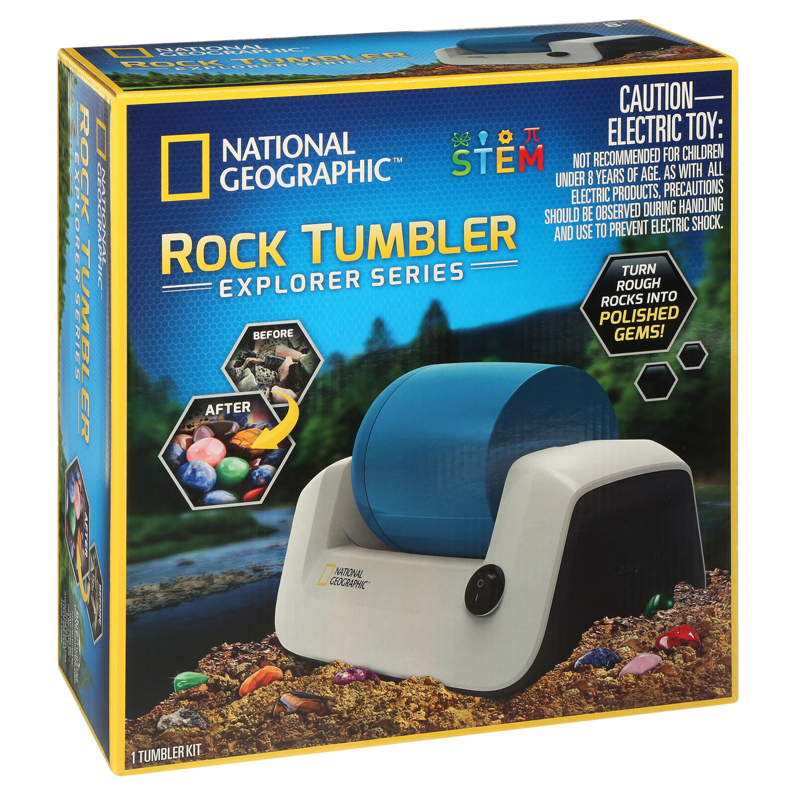 Rock Tumbler Kit Machine Polisher Kids Toys Childern Activety Center Playroom US