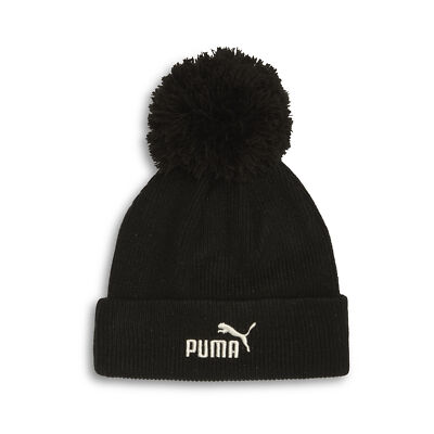 PUMA Womens Ribbed Pom Pom Beanie