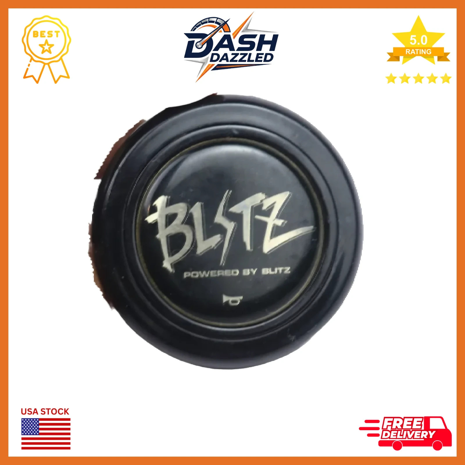 Blitz Old Logo Steering wheel horn button Antique Japan USED JDM OEM