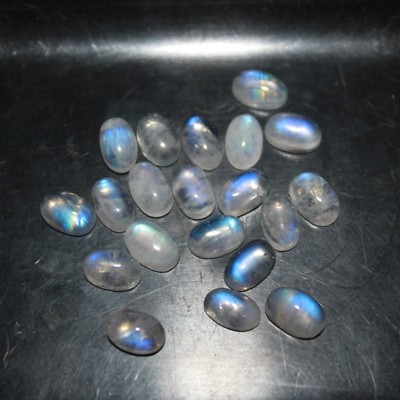 Rainbow Moonstone 6x4mm Oval Cabochon Loose Gemstone(s)