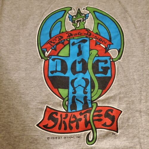 RARE RED DOG DESIGN 1978 Dogtown Skateboard T-Shirt Vintage RARE RED DOG DESIGN 1978 Dogtown Skateboard T-Shirt Vintage