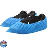 Hitituto Shoe Covers Disposable Non-slip for Indoors -100 Pieces (50 Pairs) Waterproof Premium CPE Booties Shoes Protectors Coverings, fits up to size 11 US Men and 13 US Women, Blue, Large