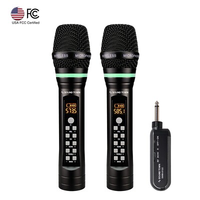 Sound Town Metal 100 Channel UHF Wireless Portable Mic System (SWM01-U2HH)