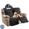 Waterproof Recliner Loveseat Covers 100% Protection Recliner Covers 2 Seater Non-Slip Sofa Covers Washable Furniture Protectors Recliner Cover for Kids Pet Dog【 Black】