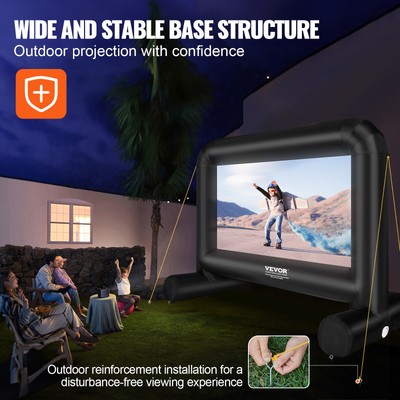 VEVOR Inflatable Movie Screen 14 FT Inflatable Projector Screen with Blower