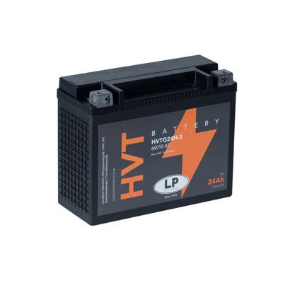V-twin motorcycles HVTG24H-3 Starter LP Battery 12Volt, 24Ah With AGM Technology