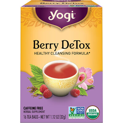 - Berry Detox Tea (4 Pack) Caffeine Free - 64 Organic Herbal