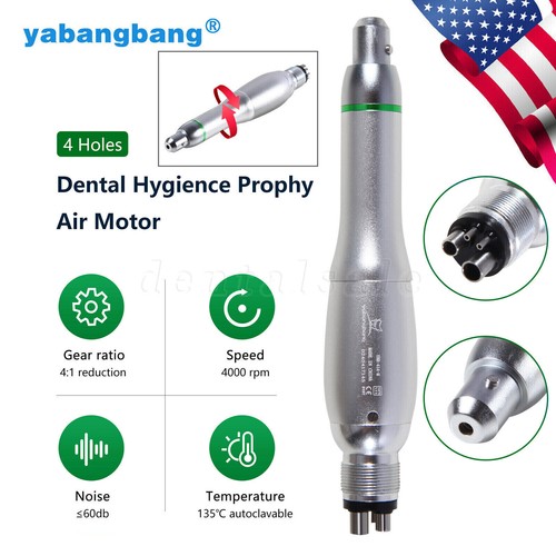 Dental Hygiene Prophy Handpiece Air Motor 4 Holes 4:1 Reduction 360 ° Swivel
