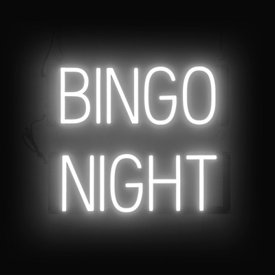 SpellBrite BINGO NIGHT Sign | Neon Sign Look, LED Light | 18.3'' x 15.0''